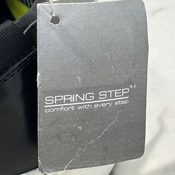 Spring Step Mens Sz 41 8 8.5 DANIELO Slip On Sneaker Loafer Black Weave Leather - Picture 11 of 14